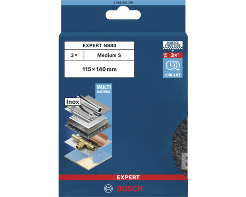 Bosch Expert N880 schuurpapier set, medium korrel, 115x140 millimeter