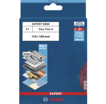 Bosch Expert N880 schuurvlies zeer fijn, 115 x 140 millimeter, 2 stuks
