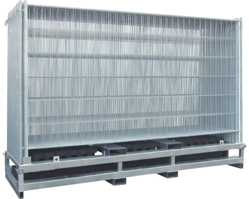 Metalen bouwhek op pallet