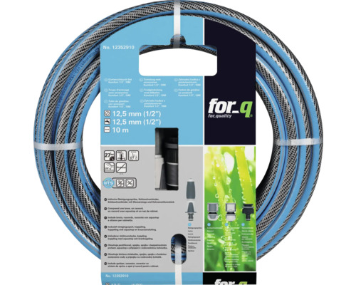 Tuinslang set Komfort 1/2 inch, 10 meter inclusief reinigingsspuit, koppeling, koppeling met aquastop en kraanaansluiting