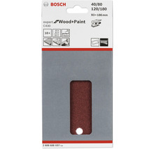 Bosch schuurpapier Expert C430 voor hout en verf, korrel 40/80/120/180, afmeting 93x186 millimeter, 10 stuks