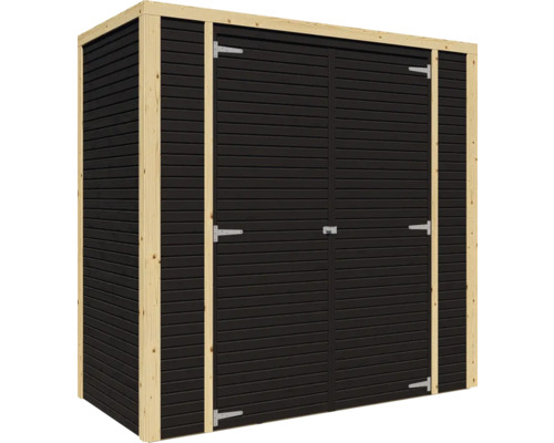 Tuinhuis met dubbele deur van hout