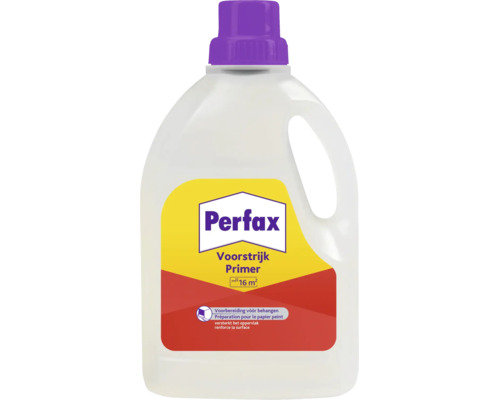 Perfax Voorstrijk Primer voor maximaal 16 vierkante meter in een kunststof jerrycan voor voorbereiding op behangwerk.