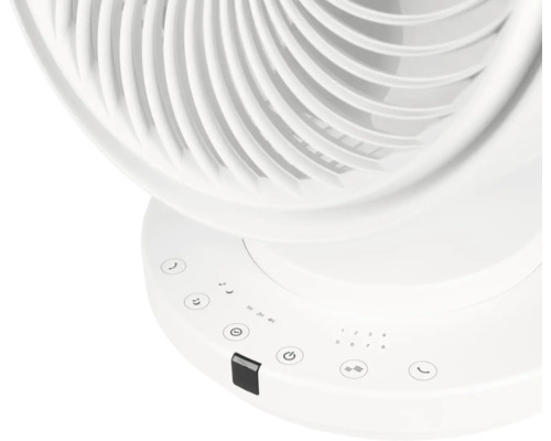 Gedetailleerd beeld van een ventilator met bedieningspaneel