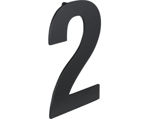 Huisnummer 2 van metaal