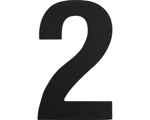 Huisnummer 2 van metaal