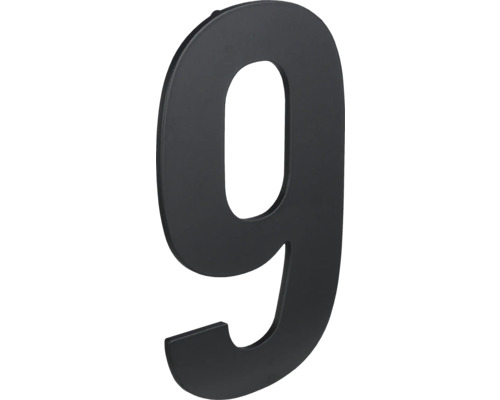 Huisnummer 9 van metaal