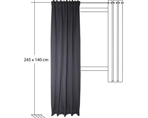 Gordijn met ogen, afmeting 245 bij 140 cm