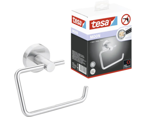 Tesa Moon toiletpapierhouder van roestvrij staal met verpakking