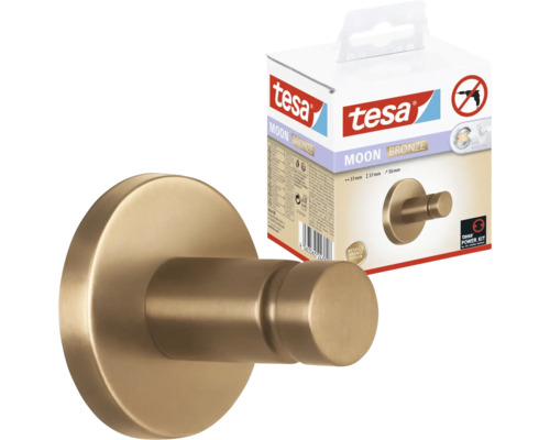Tesa Moon Bronze kledinghaak met verpakking