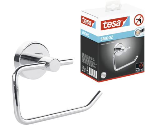 Tesa Smooz toiletpapierhouder van verchroomd metaal met verpakking