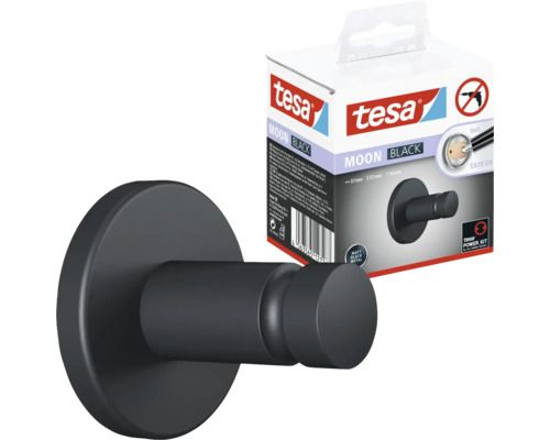 Tesa Moon Black kledinghaak met verpakking