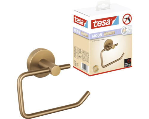 Tesa Moon Bronze toiletpapierhouder met verpakking
