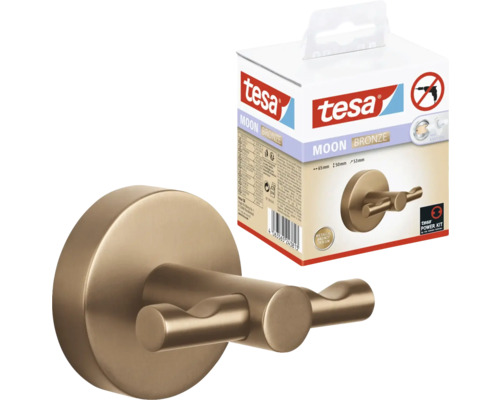Tesa Moon Bronze kledinghaak en productverpakking