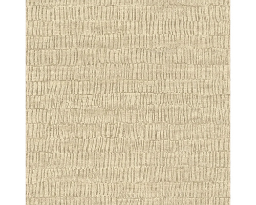 RASCH Vliesbehang 720655 Amara abstract bruin Close-up van een beige behang met verticaal streepjespatroon