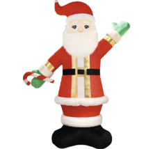 Opblaasbare kerstman met snoepgoedstok voor kerstdecoratie