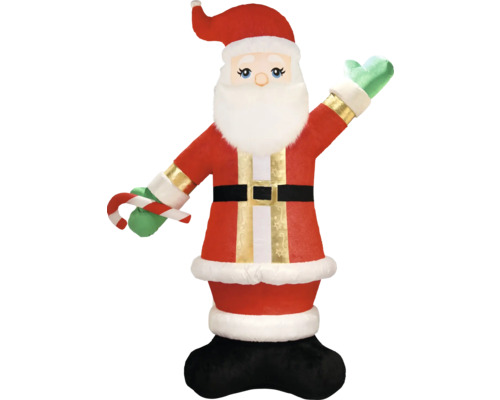 UNIQUE LIVING Kerstverlichting LED kerstman opblaasbaar warmwit 296 x 121 x 394 cm Opblaasbare kerstman met snoepgoedstok voor kerstdecoratie