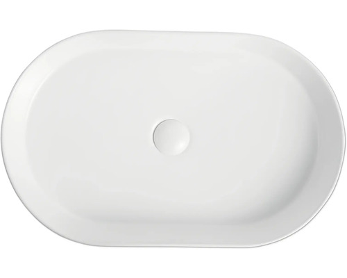 Opzetwastafel in ovale vorm voor de badkamer