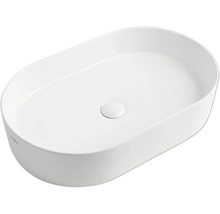 Witte opzetwastafel in ovale vorm