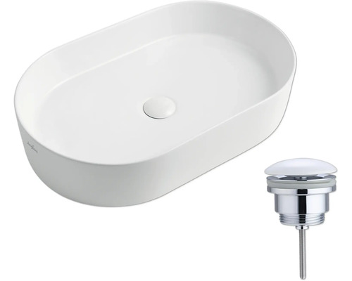 Jungborn wastafel van keramiek met afvoergarnituur