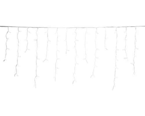 KONSTSMIDE Kerstverlichting LED connectverlichting ijsregen met transformator 100 lampjes warmwit IJspegellichtsnoer