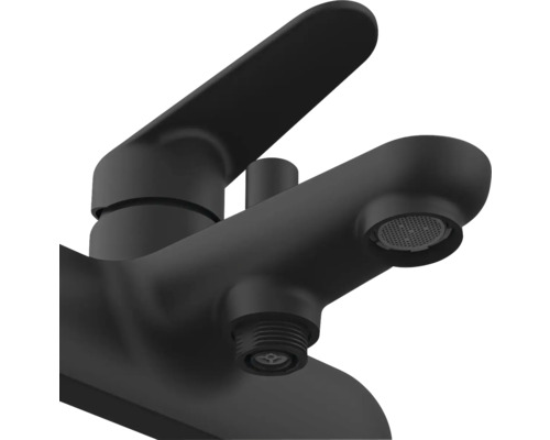 Zwarte wastafelmengkraan