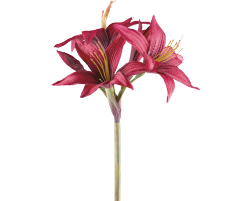 Kunstmatige amaryllis met meerdere bloemen en stengel