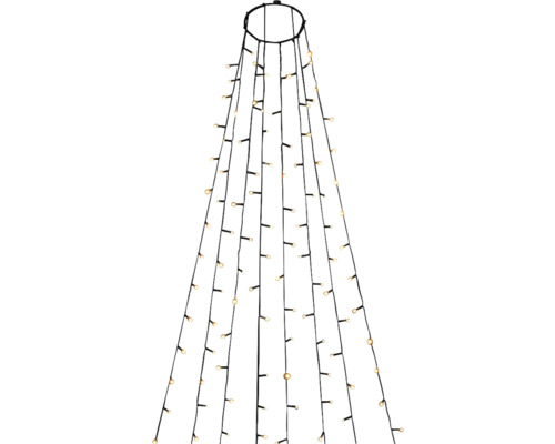 KONSTSMIDE Kerstverlichting LED boommantel 400 lampjes extra warmwit Ø 16 cm Kegelvormige lichtsnoer met warmwitte lampjes voor buiten