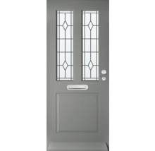 Voordeur met glazen inzet en brievenbusgleuf