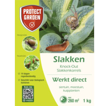 Slakkenkorrels verpakking met informatie over gebruik in de tuin