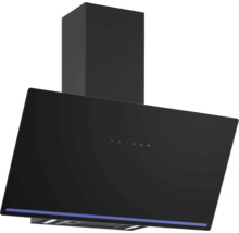 Zwarte afzuigkap met bedieningspaneel