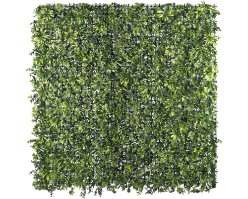 Wandpaneel Kunsthaag hedera 100x100 cm Kunstgrasmat met verschillende groene bladeren