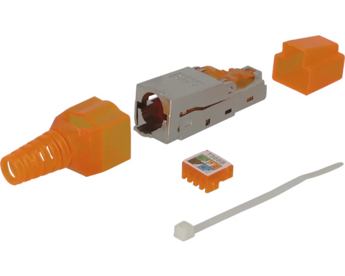 Onderdelen van een netwerkdoos met installatietool