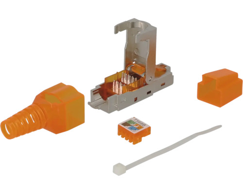RJ45-stekker, installatiegereedschap en kabelbinder