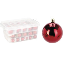 Opbergdoos met kerstballen en losse kerstbal