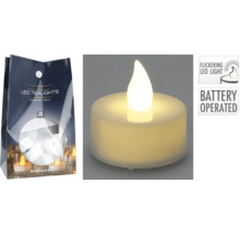 Ledtheelicht met flikkerend licht en batterijvoeding, verpakking van 15 stuks