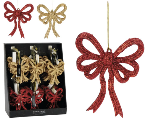 Decoratieve strikken voor Kerstmis, glinsterend, om op te hangen