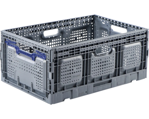 Grijze kunststof box met handgrepen