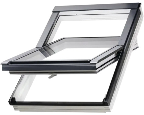FAKRO GREENVIEW Dakraam FTW-XP50 AWMX 18 (bxh) 134x118 cm RAL 7016 Geopend dakraam voor ventilatie en lichtinval