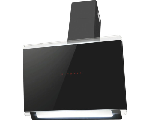 Afzuigkap met zwarte glazen voorkant