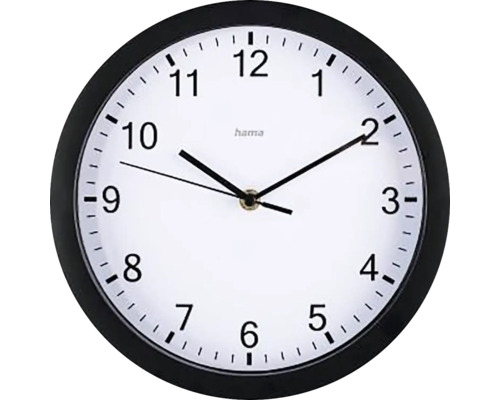 HAMA Wandklok Elba zwart ø 25 cm