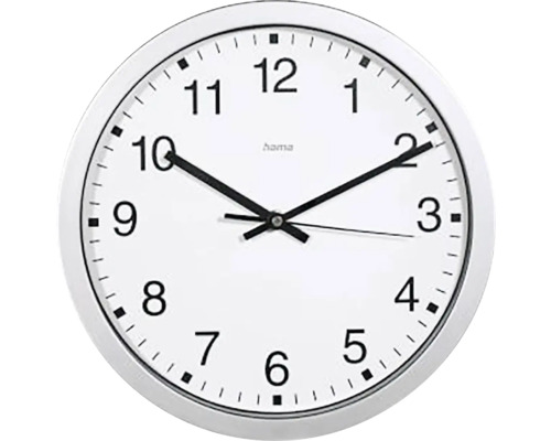 HAMA Wandklok Mallorca zilver ø 30 cm