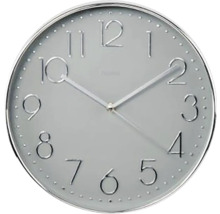 HAMA Wandklok Corsica zilver grijs ø 30 cm