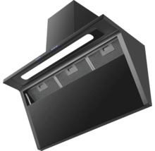 Wandgemonteerde afzuigkap met ledverlichting en metalen vetfilters