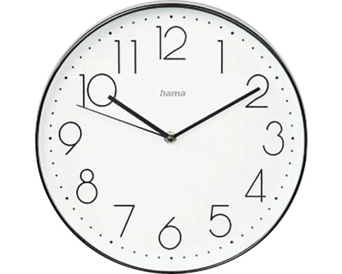 HAMA Wandklok Corsica zwart wit ø 30 cm