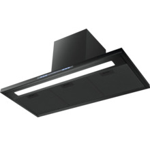 Zwarte afzuigkap met verlichting voor de keuken