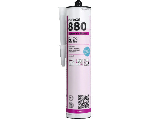 FORBO EUROCOL Euroseal 880 silicone beige, koker 310 ml Eurocol 880 Euroseal siliconen sanitairkit patroon