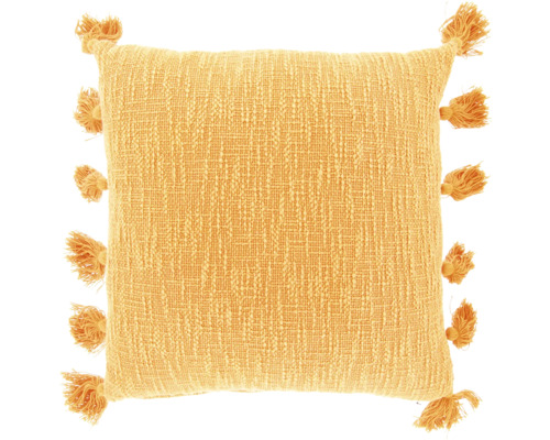 Vierkant kussen met kwasten