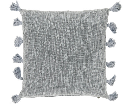 UNIQUE LIVING Kussen Jonne beach blue 45x45 cm Vierkant kussen met kwasten op de hoeken