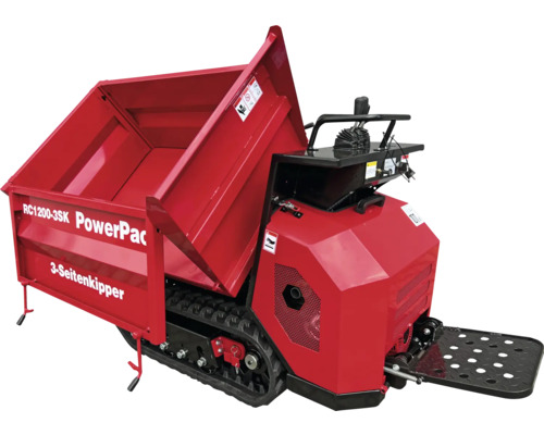 Rode rupsdumper voor het transporteren van materialen